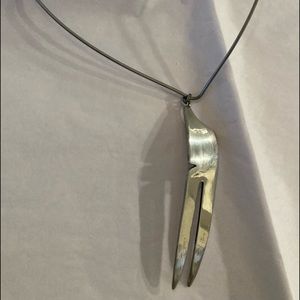 Cuba Sterling Silver Necklace with Fork Pendant